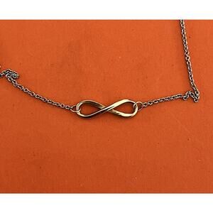 James Avery Retired Sterling Silver And 14k Gold Infinity Necklace 17”